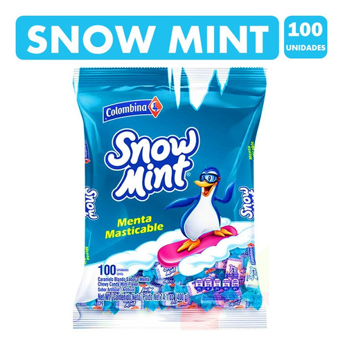 Snow Mint - Masticables De Menta (bolsa Con 100 Unidades)