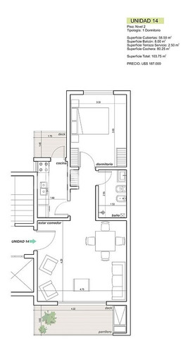 Apartamento En Construcción En La Mansa 2 Dormitorios Con Parrillero- Ref: 3806