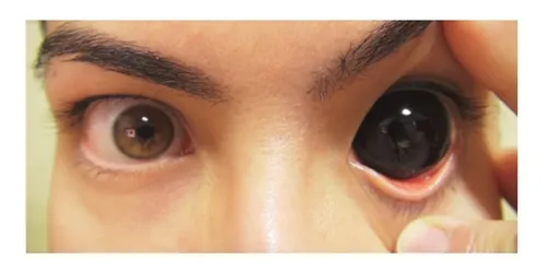 Lentes de contacto negro 22mm hotsell