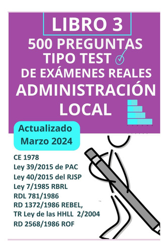 Libro: Preguntas Tipo Tets Temario Común Administración 3