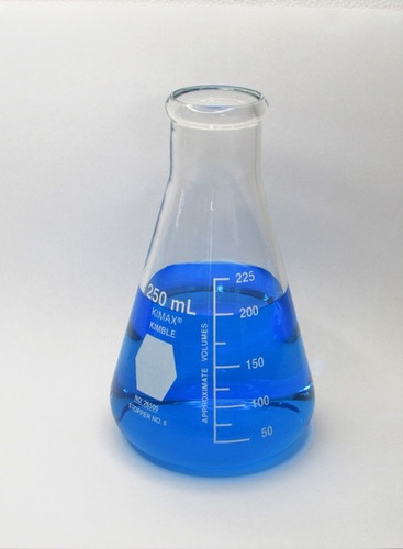 Matraz Erlenmeyer Vidrio Borosilicato 250ml Graduado Kimax