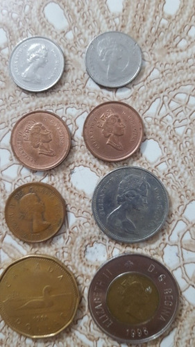Monedas Antigua De Canada Lote De 8 Monedas (Usado)