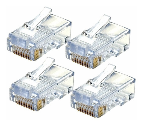 Conector Red Rj45 Cat 5 Pack 100 Unidades Cable Utp Redes