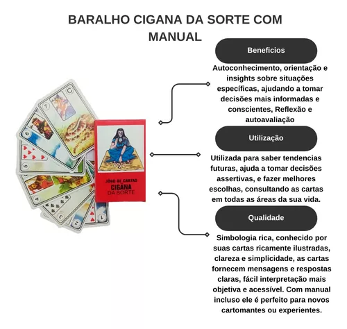 Baralho Cigano com Significados. 36 Cartas. Oráculo. Jogo de