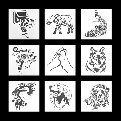 comprar 9 Plantillas De Animales, Plantillas De Animales Reutil...