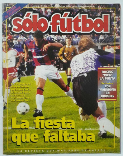 Revista Solo Futbol 534 - San Lorenzo Talleres Cba 1995 Fs