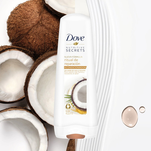 Acondicionador Dove Ritual De Reparación Coco Cúrcuma 400 Ml