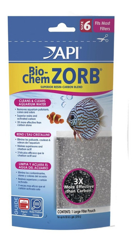 Api Bio-chem Zorb 210 Lts Doble Resina Acuario Peces Reef 