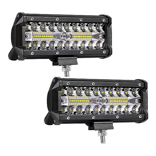 Barra De Luz Led De 7 Pulgadas, 120w, 12,000 Lúmenes, ...