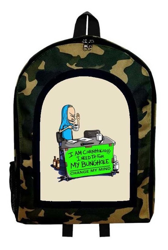 Mochila Camuflada Beavis Y Butt-head Nueva Coleccion Mod 16