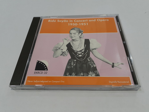 Bidú Sayão In Concert And Opera 1950-1951 - Cd 1994 Usa Mint