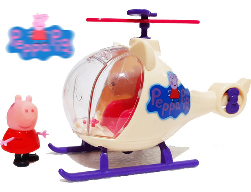 Peppa Pig Set Helicoptero De Rescate + 1 Muñeco!!