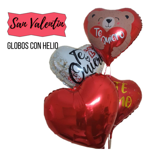 Globos Con Helio,san Valentin,dia Del Amor,zona Norte