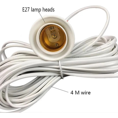 Soquete E27 Con Interruptor Cable 10 Mts Enchufe C / 009026