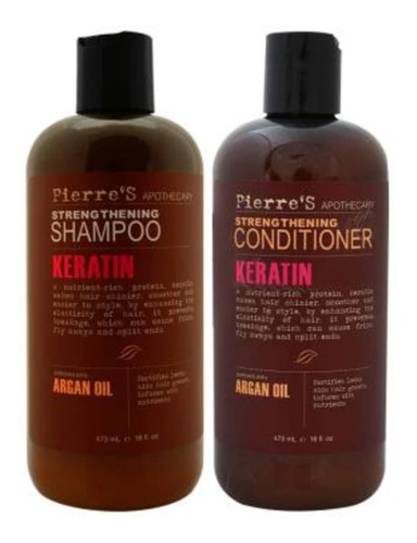 Shampoo Y Acondicionador Pierre's Apothecary Keratina Argan