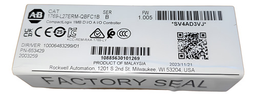 Allen Bradley 1769-l27erm-qbfc1b Compactlogix