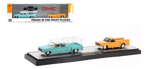 Cheyenne Super 1973 Y Sierra Grande 1975 M2 Escala 1/64 1:64 Color Cian/naranja