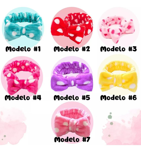 2 Pz Banda Cabello Elástico Suave Moño Belleza Maquillaje F Color Al Azar