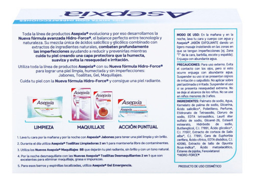 Jabón En Barra Asepxia Exfoliante 100g Genomma Lab