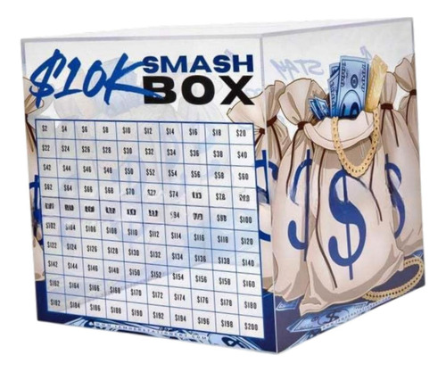 Piggy Bank Efectivo Ahorro De Bancos 18cmx18cm Azul