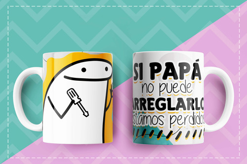 7 Diseños Digitales Dia Del Padre Jpg Tazas Florks Editables