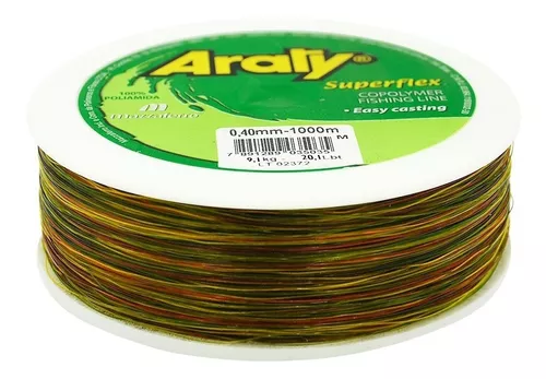 Hilo Araty Monofilamento 0.40mm X 1000mts Multicolor Color Marrón