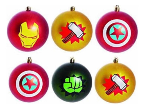 Enfeite De Natal Bolas Super-heróis Vingadores - Marvel