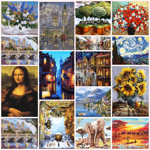 Imagen 5 de 6 de Pinta Por Numeros(paint By Numbers) Lienzo Para Pintar