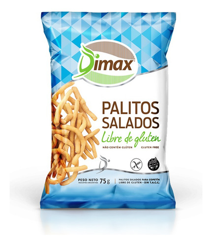 Palitos Salados Sin Tacc Dimax 75gr X 6 Unidades
