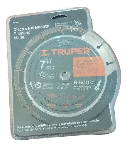 Disco Truper Profesional Did-370 72mm