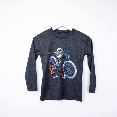 Polera Gris Moto