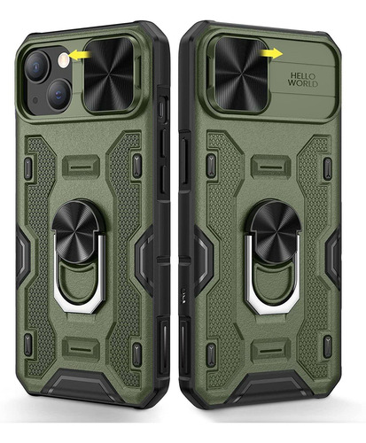 Funda Para iPhone 14 Plus Magnetica Grado Militar Verde