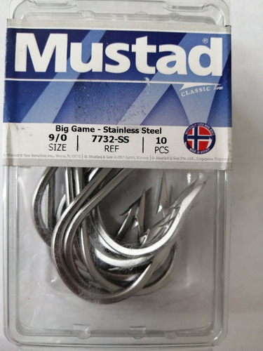 Anzuelo Mustad 7732-ss.   9/0.   Caja Con 10 Piezas