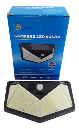 Lampara Led Solar Recargable Con Sensor Automático Bj Light