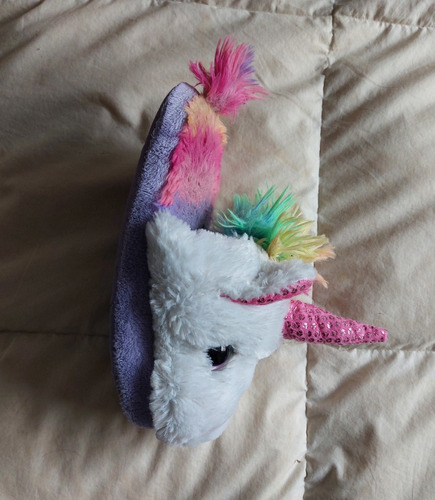 Pantuflas Unicornio Blanco Arcoiris Wonder Nation 