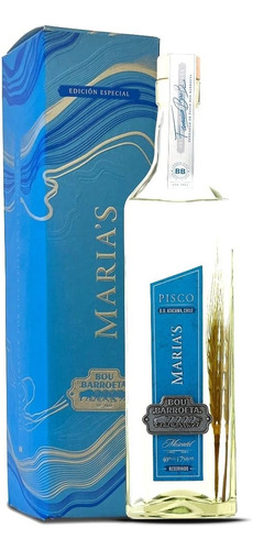 Bou Barroeta Pisco Marías 40º Espiga De Trigo/envío Incluido