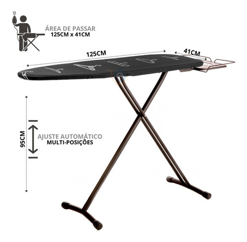 Tabla de planchar Afer Promie de acero inoxidable superresistente
