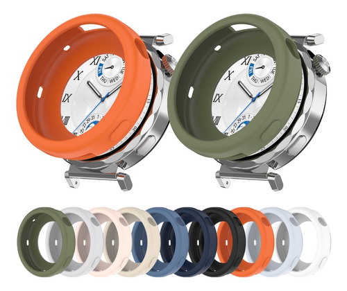 Funda De Reloj De Silicona Negra Para Huawei Watch Gt 5 Pro