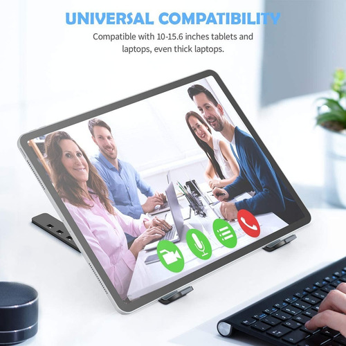 Imagen 3 de 8 de Base Soporte Para Portátil Ergonómica / Reclinable 7 Niveles