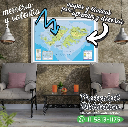 Mapa Mural Prov La Rioja - Político/físico (doble Faz)