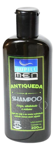 Shampoo Cabelo Antiqueda Força Volume Men Homem Nupill 200ml