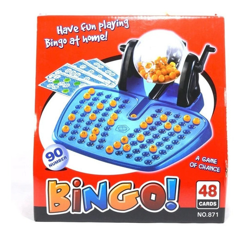 Juego Bingo Balotera 90 Números 48 Cartones Familiar 865