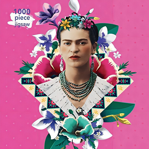 Adult Jigsaw Puzzle Frida Kahlo Pink 1000-piece Jigsaw Puzz, De Flame Tree Stu. Editorial Flame Tree Publishing, Tapa Dura En Inglés, 2019