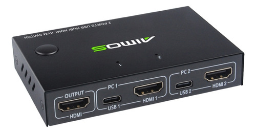 Conmutador Kvm Hdmi Hub Usb Aimos Am-kvm201cc
