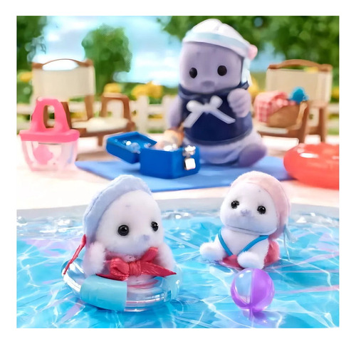 Sylvanian Families Familia Das Focas Epoch Magia Epoch 5759