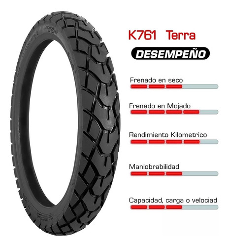Llantas Kenda 4.10-18 + 2.75-21 K761 Terra Uso Con Cámara