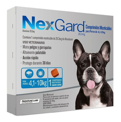 Nexgard 1.25 Gr X 1 Tab 28.3mg De 4.1 A 10kg