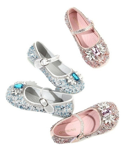 Zapatos De Niña Sandalias Princesa Zapatillas De Cristal S21