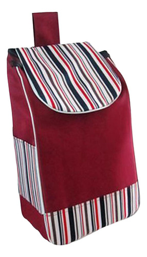 Bolsa De Carrito De Compras De Tela Oxford Para Carrito Rojo