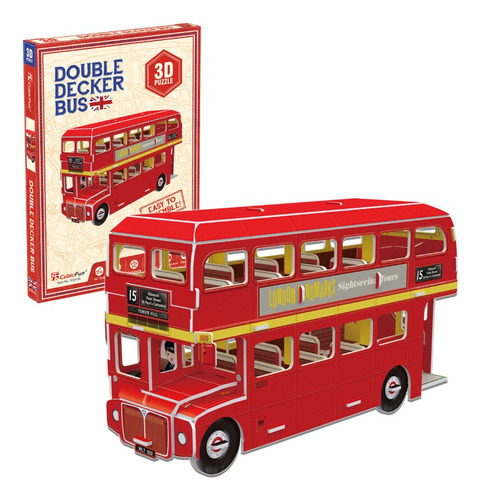 Rompecabezas En 3d Double Decker Bus - 57 Piezas 3d Puzzle